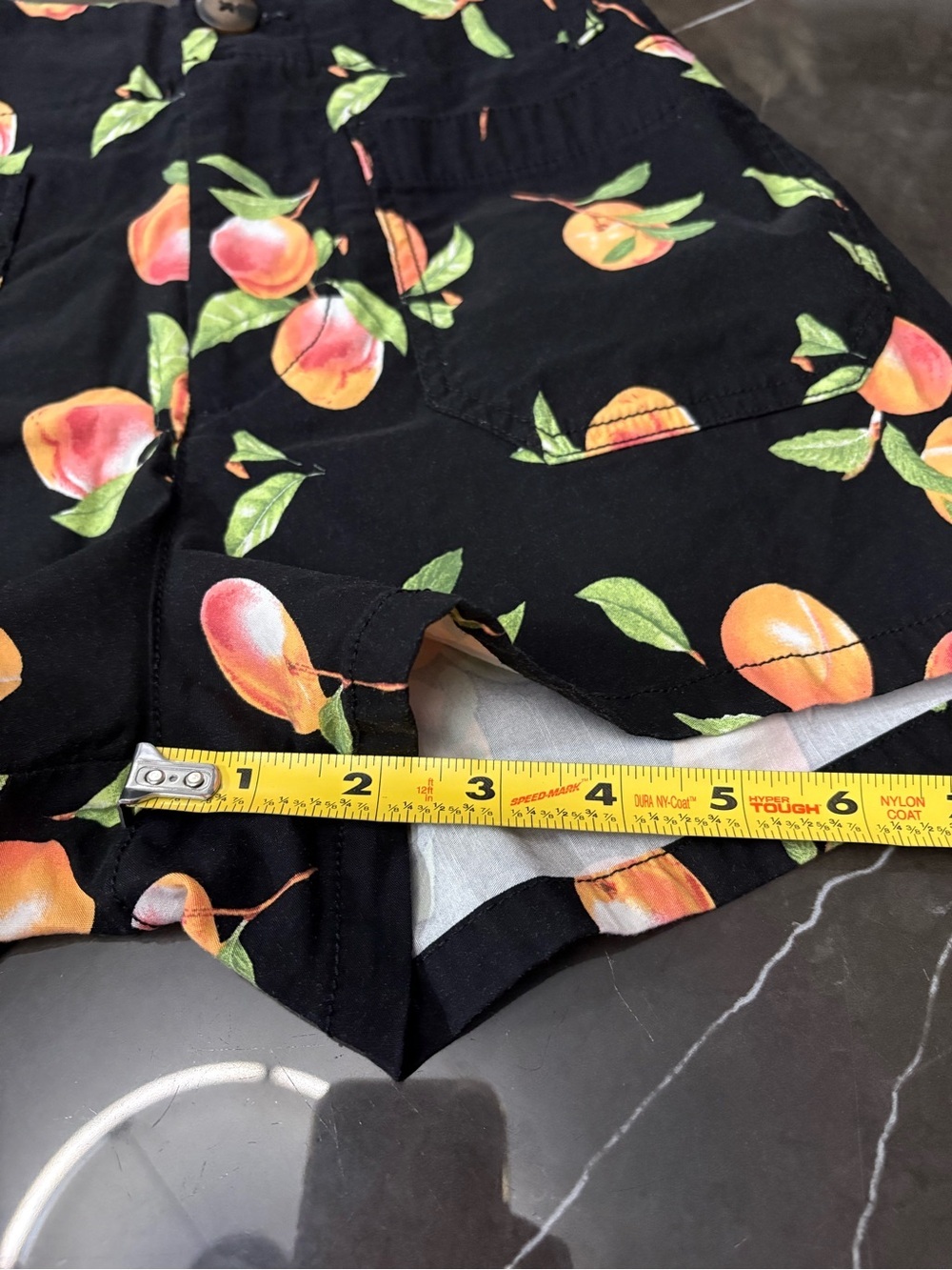 Maeve by Anthropologie The Colette Peach Print High-Waisted Shorts Size 24 - Picture 12 of 16